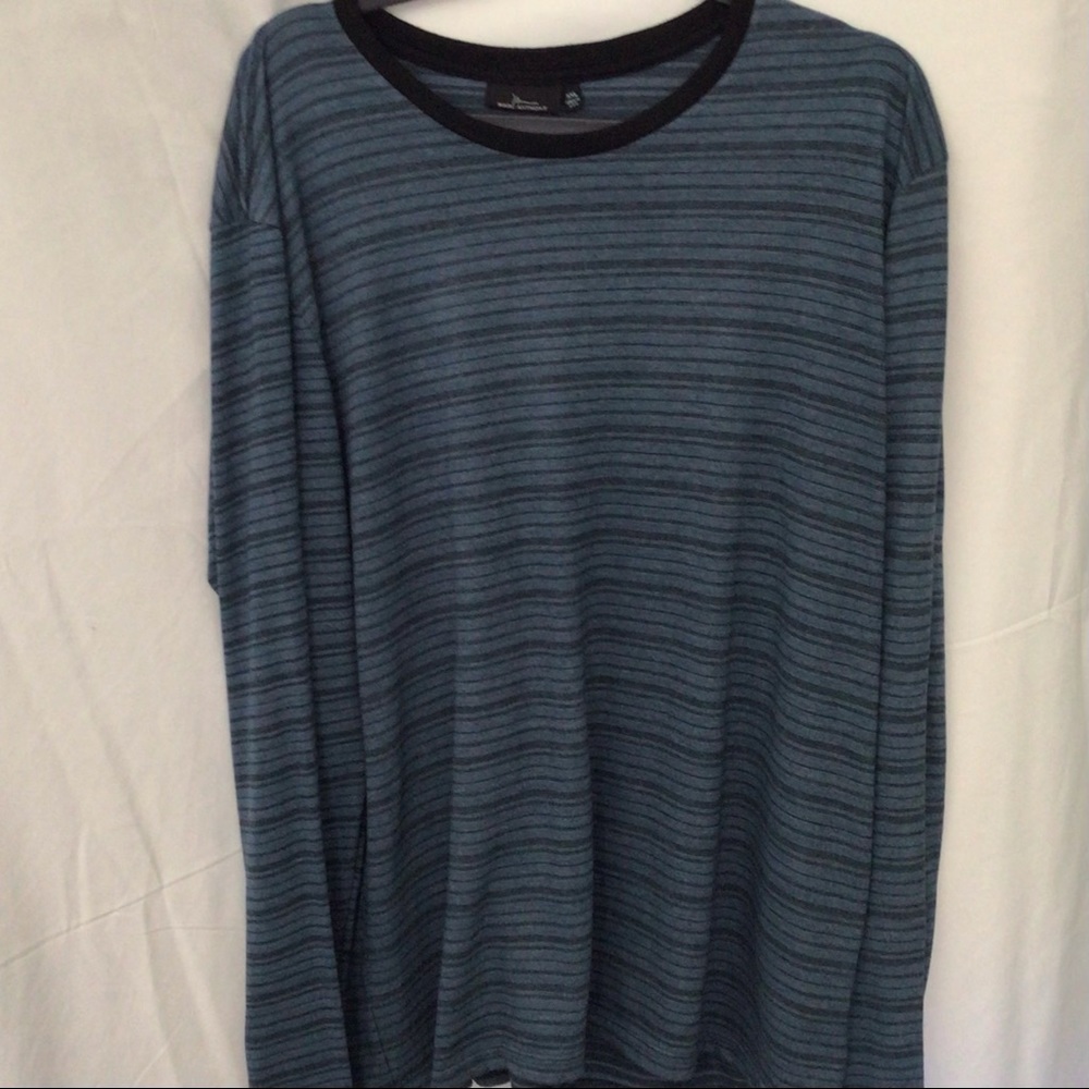 Marc Anthony Blue and Black Long Sleeve Soft Cotton Shirt Size XXL